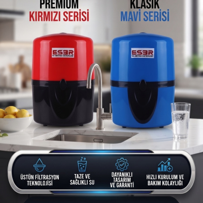 ESER S-MAX Plus 12 Lt Pompasız 5 Filtre Su Arıtma Cihazı